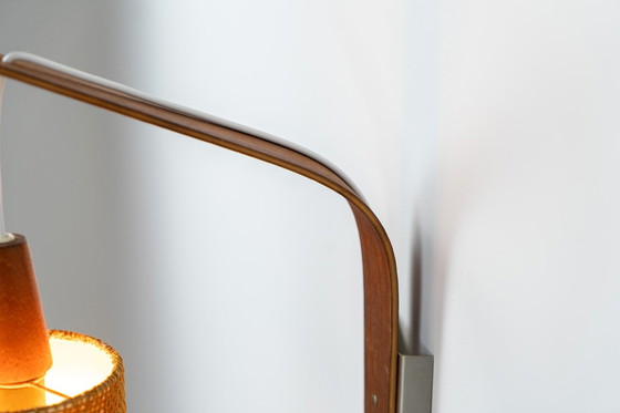 Image 1 of Plywood & Sisal Wall Lamp (Denmark, 1960S).