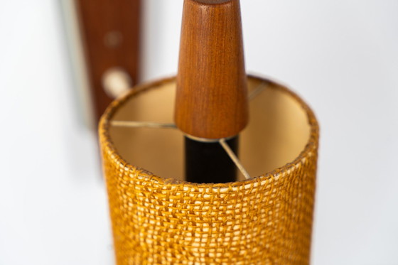 Image 1 of Plywood & Sisal Wall Lamp (Denmark, 1960S).