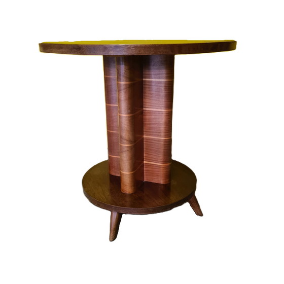 Image 1 of French Art Deco veneered side table