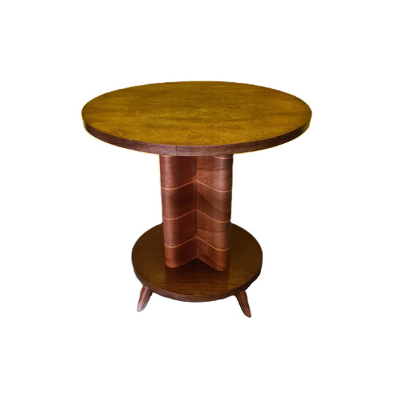 Image 1 of French Art Deco veneered side table