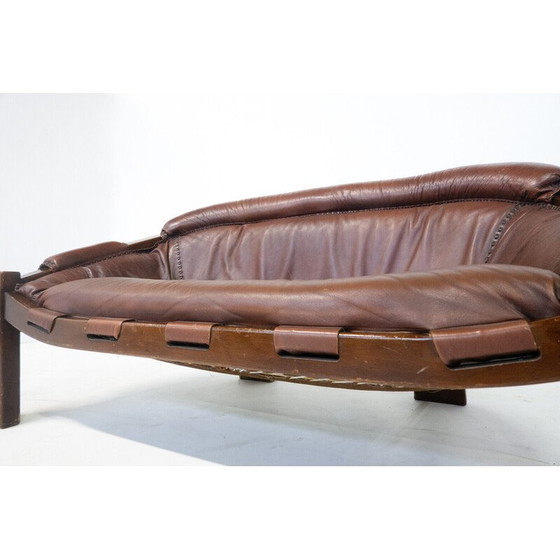 Image 1 of Vintage leather sofa by Luciano Frigerio, Italy 1970