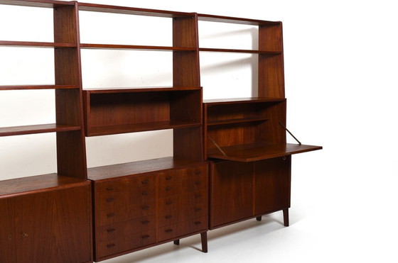 Image 1 of Danish Freestanding Teak Shelf System with Cabinets, 1950s