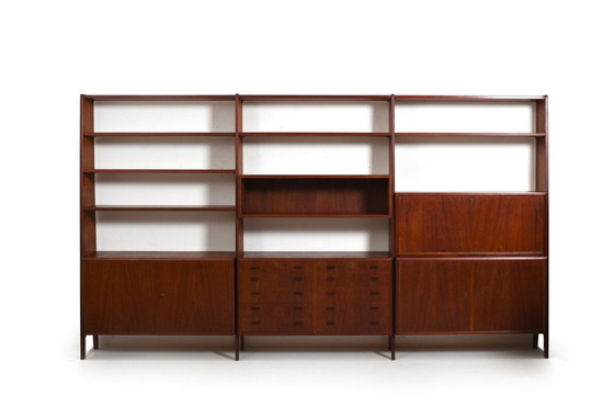 Image 1 of Danish Freestanding Teak Shelf System with Cabinets, 1950s