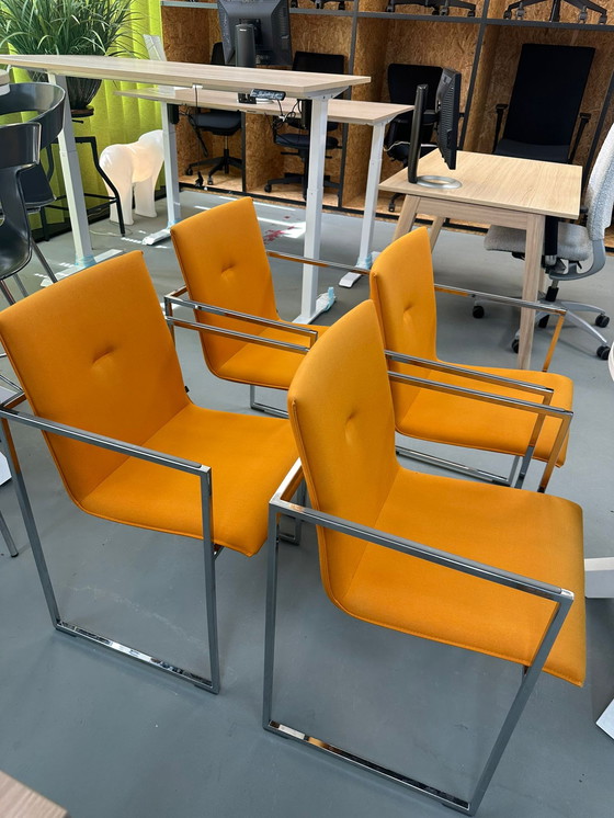 Image 1 of 4x Arco Frame dining chairs/meeting chair