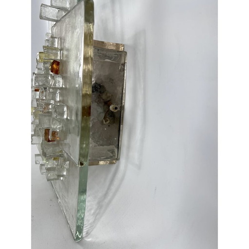 Vintage Murano glass wall lamp by Albano Poli for Poliarte, Italy 1970s