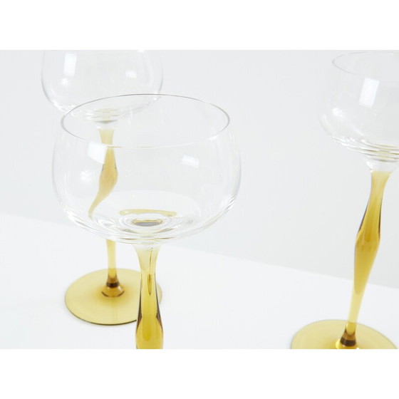 Image 1 of Set di sei bicchieri da champagne vintage in stile Art Nouveau di Peter Behrens per Benedikt von Poschinger, Germania 1898