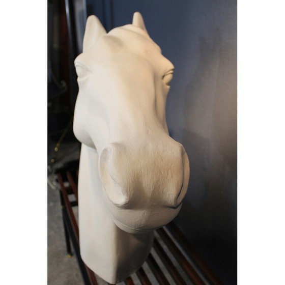 Image 1 of Scultura vintage "Testa di cavallo" in resina, Italia 1970