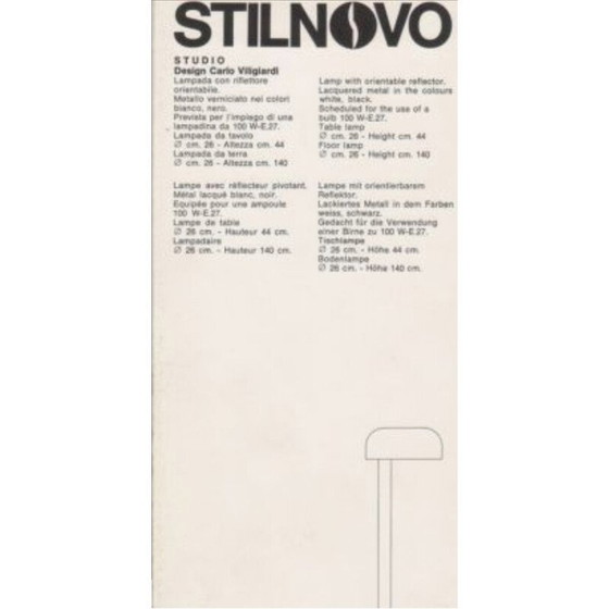 Image 1 of Vintage model 3105 "Studio" table lamp by Carlo Viligiardi for Stilnovo, 1972