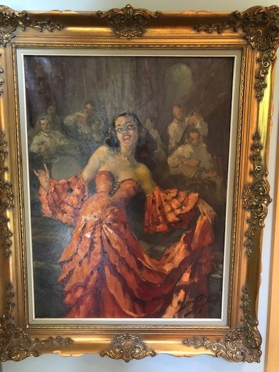 Image 1 of Yves DIEY Spanish dancer with combo 19th century 80x60 framed
