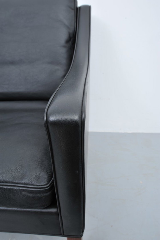 Image 1 of Børge Mogensen Leather Sofa Black Model 2209