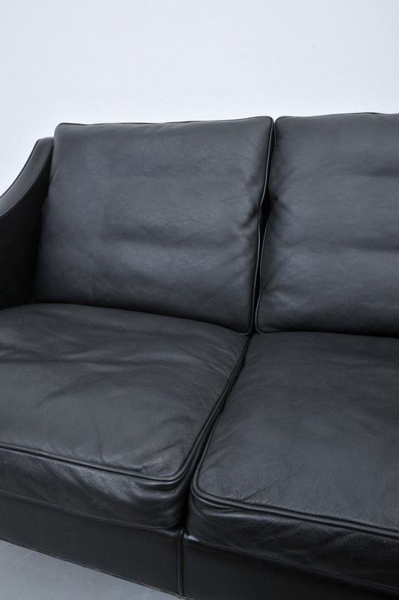 Image 1 of Børge Mogensen Leather Sofa Black Model 2209