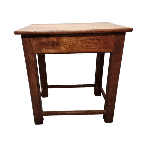 French Oak Cloister Table With Drawer St. Catherine De Sienne