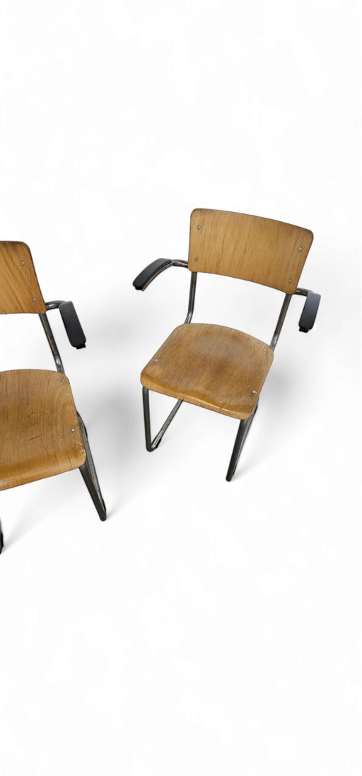 6X Ahrend Cantilever Arm Chair 1950S Bakelite Armrest