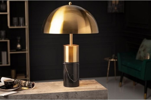 Table Lamp Invicta Burlesque Gold/Black Marble