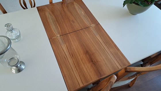 Image 1 of Solid Walnut Dining Room Handcrafted Tables 4 Or 6 Chairs