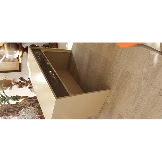 Image 1 of Vintage dressing table in white cream laminate by Raymond Loewy for Doubinski, 1960