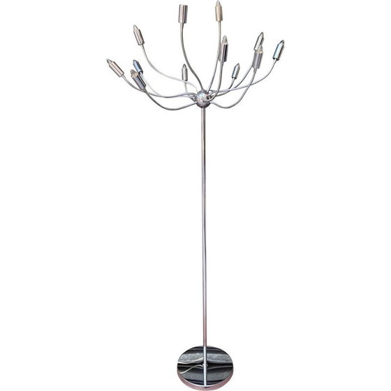 Image 1 of Vintage medusa lamp in stainless steel with 12 articulated arms, France 1978
