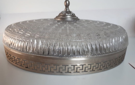 Image 1 of Large Ceiling Lamp Lucien Gau - 35 Cm Diameter