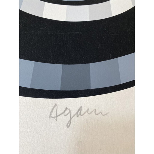 Serigrafía vintage "Mensaje de Paz" de Y. Agam, 1980