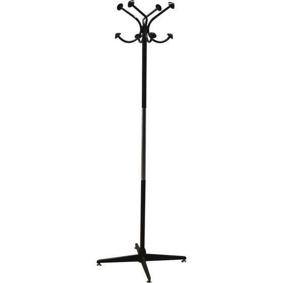 Image 1 of Vintage industrial coat rack in chrome metal, 1960