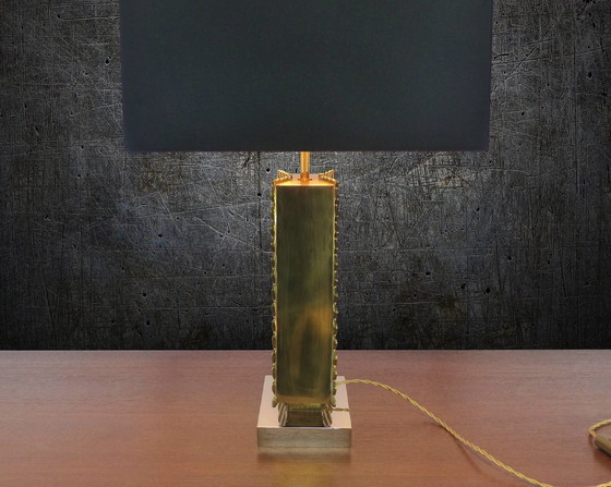 Image 1 of Solid Brass Table Lamp Xxl Maison Baguès 1970