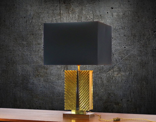 Solid Brass Table Lamp Xxl 1970