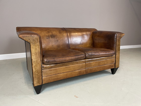 Image 1 of Bart Van Bekhoven Sheepskin Leather 2 Seater Sofa