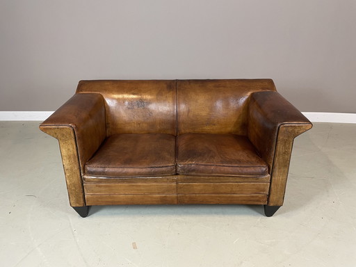 Bart Van Bekhoven Sheepskin Leather 2 Seater Sofa