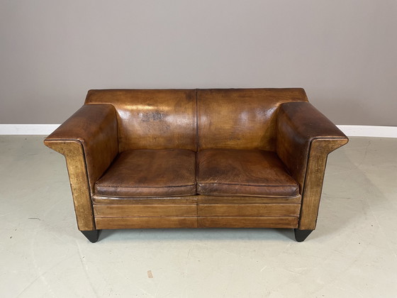 Image 1 of Bart Van Bekhoven Sheepskin Leather 2 Seater Sofa