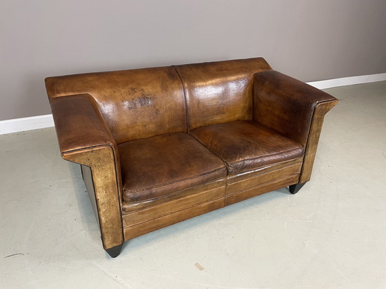 Image 1 of Bart Van Bekhoven Sheepskin Leather 2 Seater Sofa