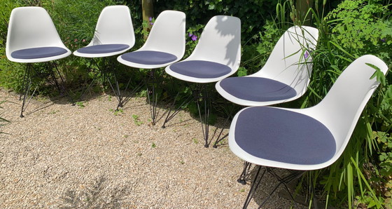 Image 1 of 6x Vitra Eames Plastic Side Chair DSR