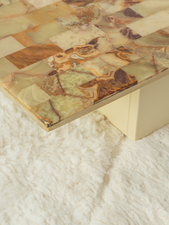 Image 1 of 60s onyx coffee table