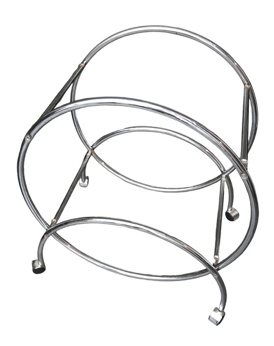 Image 1 of Vintage chrome serving trolley