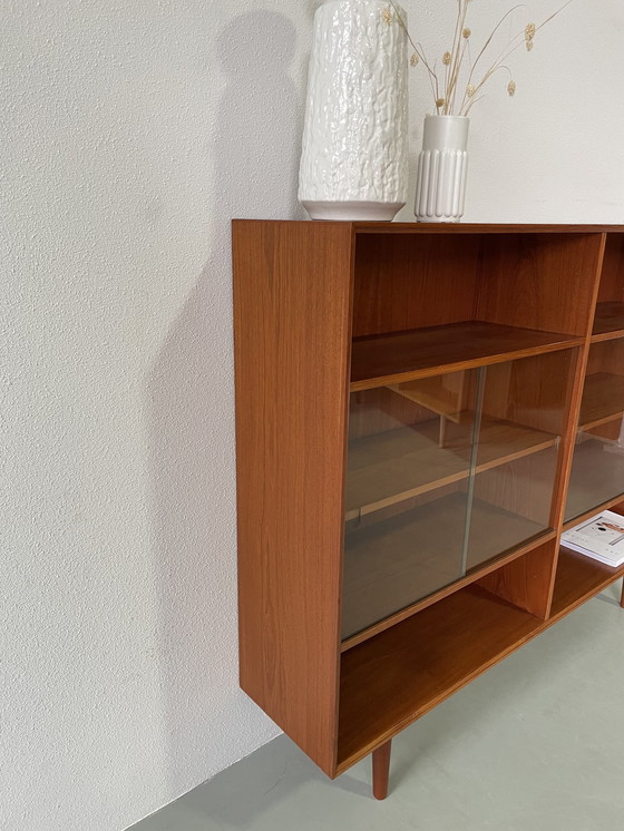 Image 1 of Teak bookcase with glass doors