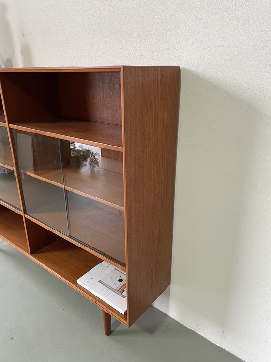 Image 1 of Teak bookcase with glass doors