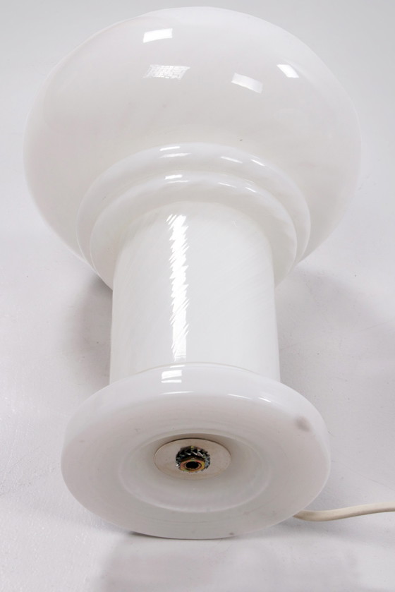 Image 1 of 2x Vintage Opaline glass table lamp