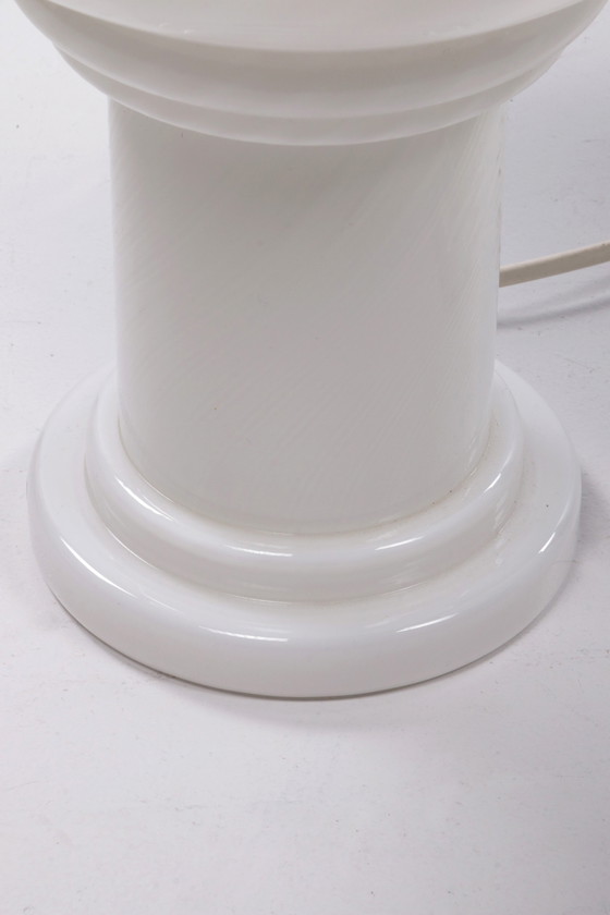 Image 1 of 2x Vintage Opaline glass table lamp