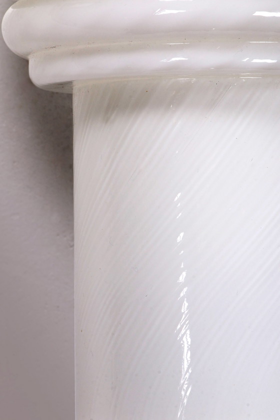 Image 1 of 2x Vintage Opaline glass table lamp