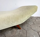 Green velvet daybed, 1960's