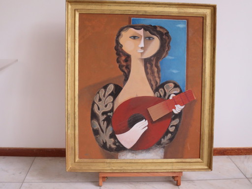 Sami Briss, Bolero, Olieverf op paneel – schilderijen tekeningen, Paper, Figuratief (photo 2 of 5)