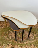 3x Vintage fan-shaped nesting side table
