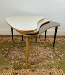 3x Vintage fan-shaped nesting side table