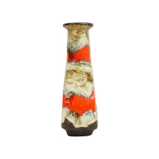 Image 1 of Rare Ceramic Fat Lava Vase Design Orange D&B Collector's Item 603-25