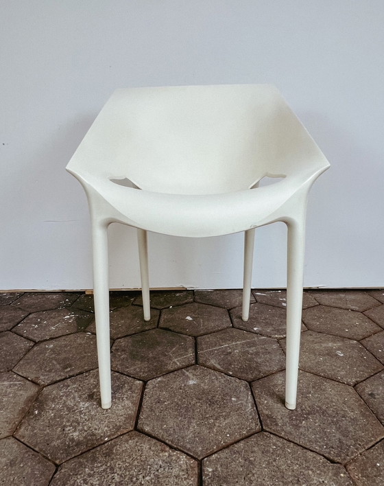 Image 1 of Set of 6 white Kartell Dr Yes chairs, after 2000