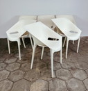 Set di 6 sedie Kartell Dr Yes bianche, dopo il 2000