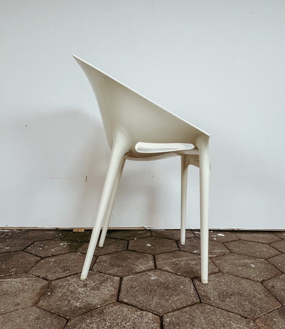 Image 1 of Ensemble de 6 chaises blanches Kartell Dr Yes, après 2000