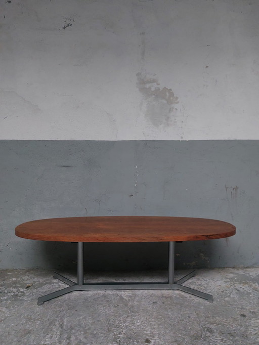 mid-century oval coffee table 