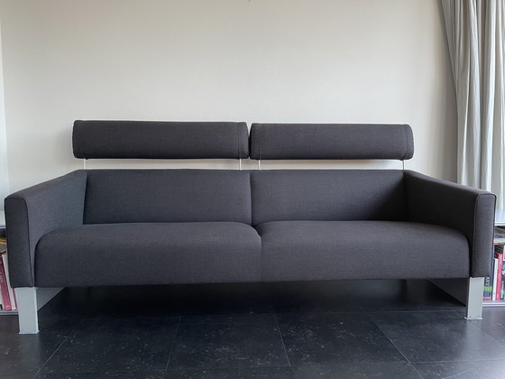 Image 1 of Leolux Patachou adjustable 3-seater sofa with anthracite colored wool fabric