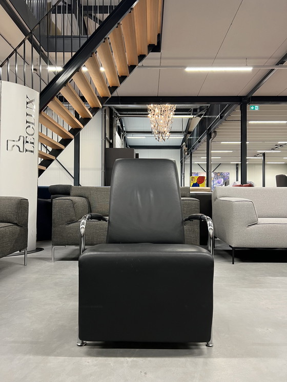 Image 1 of Gelderland 6421 Fauteuil en cuir noir