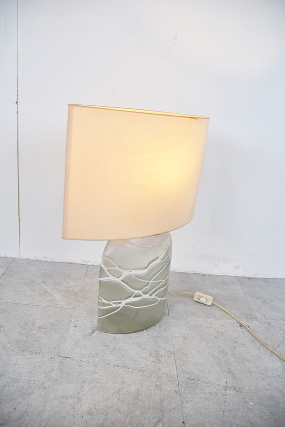 Image 1 of Lampe de table en verre Peil et Putzler 1960s